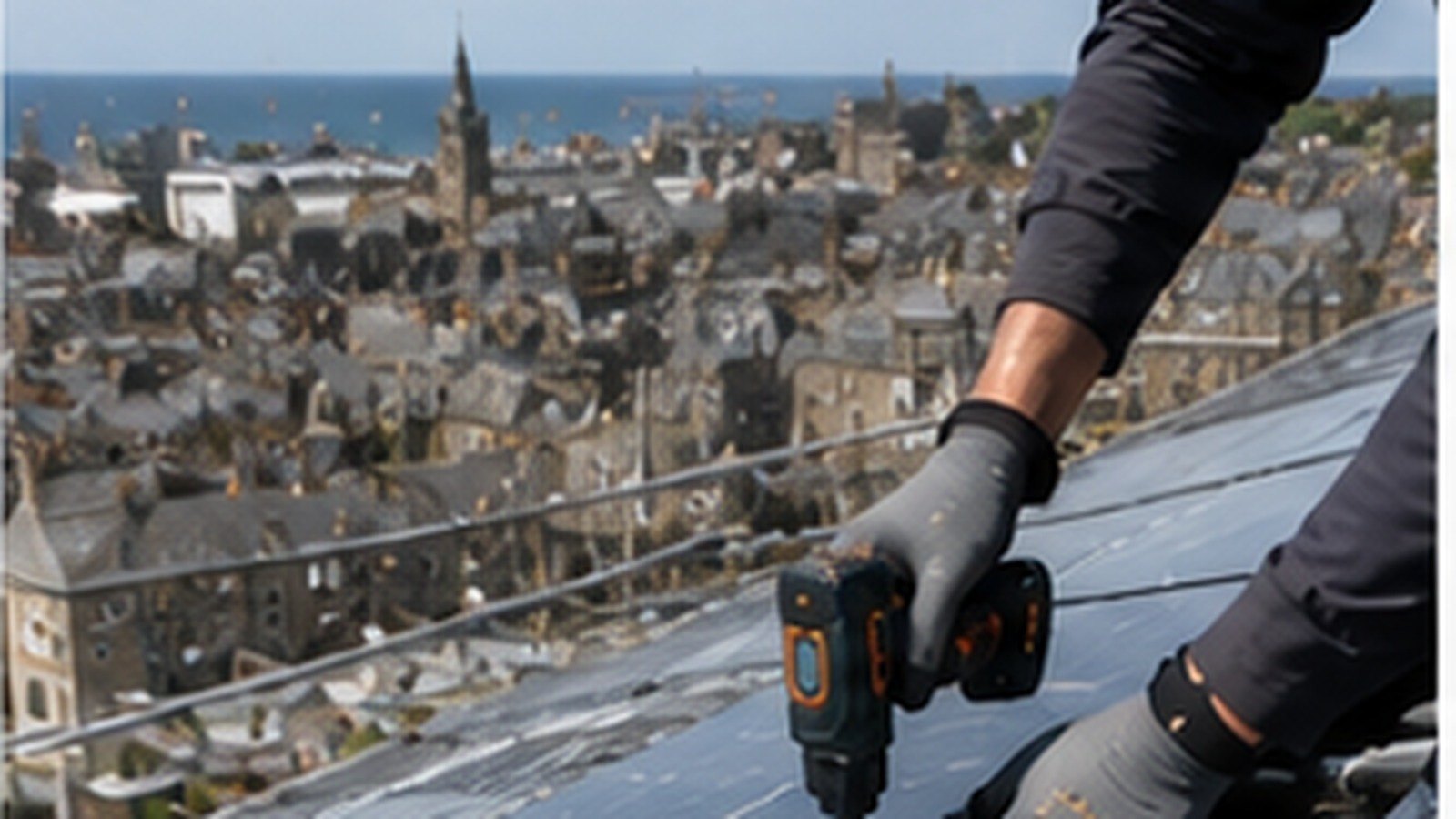 Solar installation in progress on a Aberdeen home